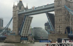 Through Tower Bridge the first time